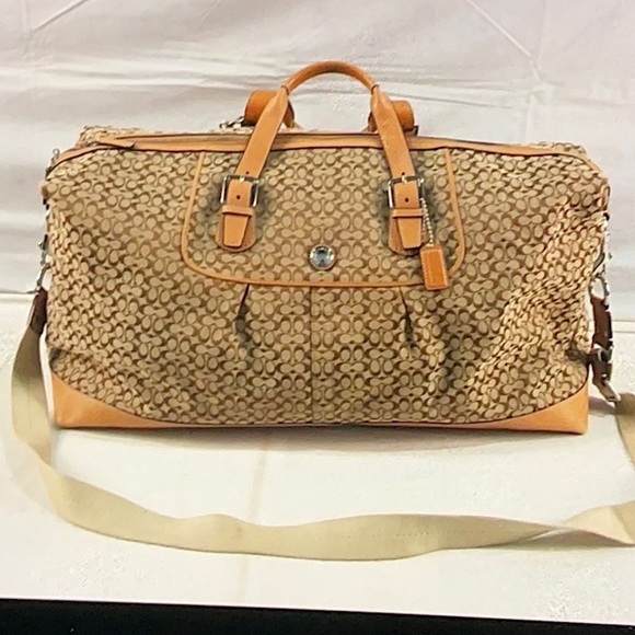 COACH VOYAGE SIGNATURE CABIN DUFFLE BAG XL F77115 - Picture 1 of 15